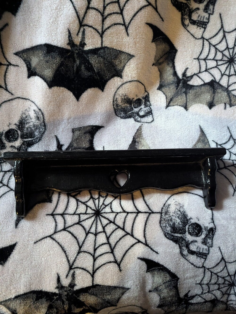 Gothic Black Wood Shelf